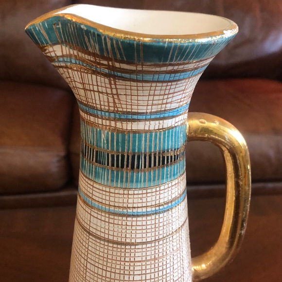 SOLD Handmade in Italy Ceramic with 24kt Vase - Picture 2 of 3